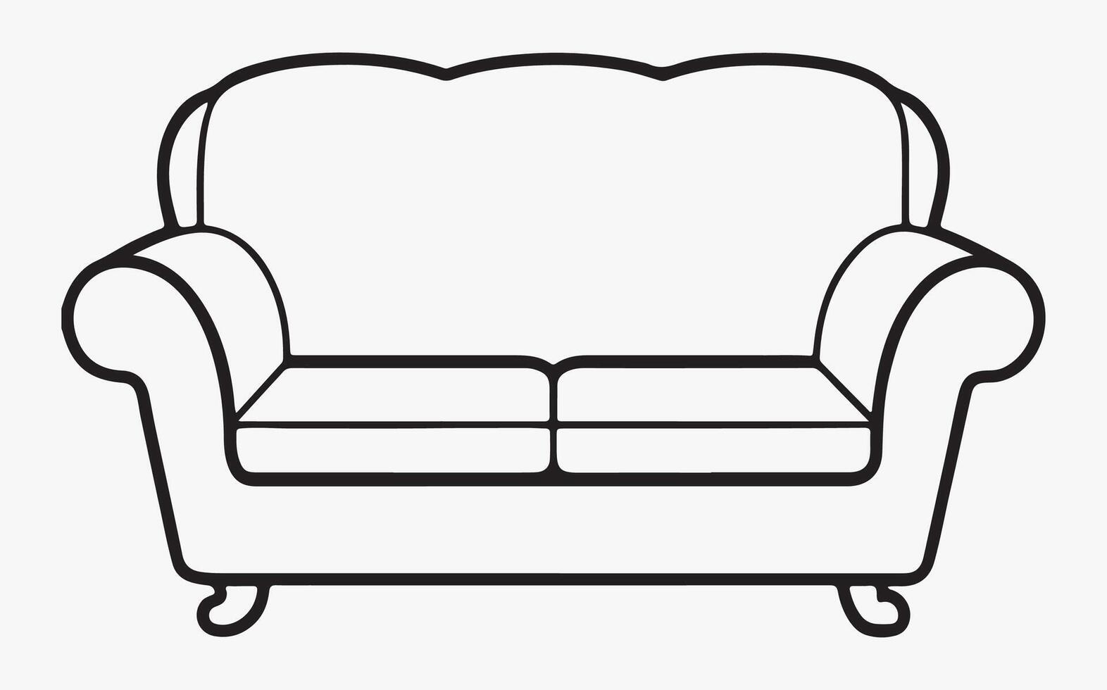 Sofa art minimalist icon vector