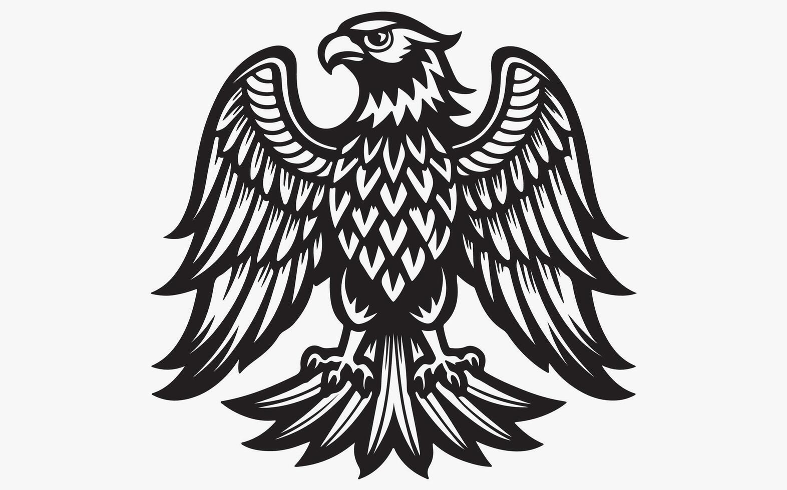 Eagle silhouette art icon vector