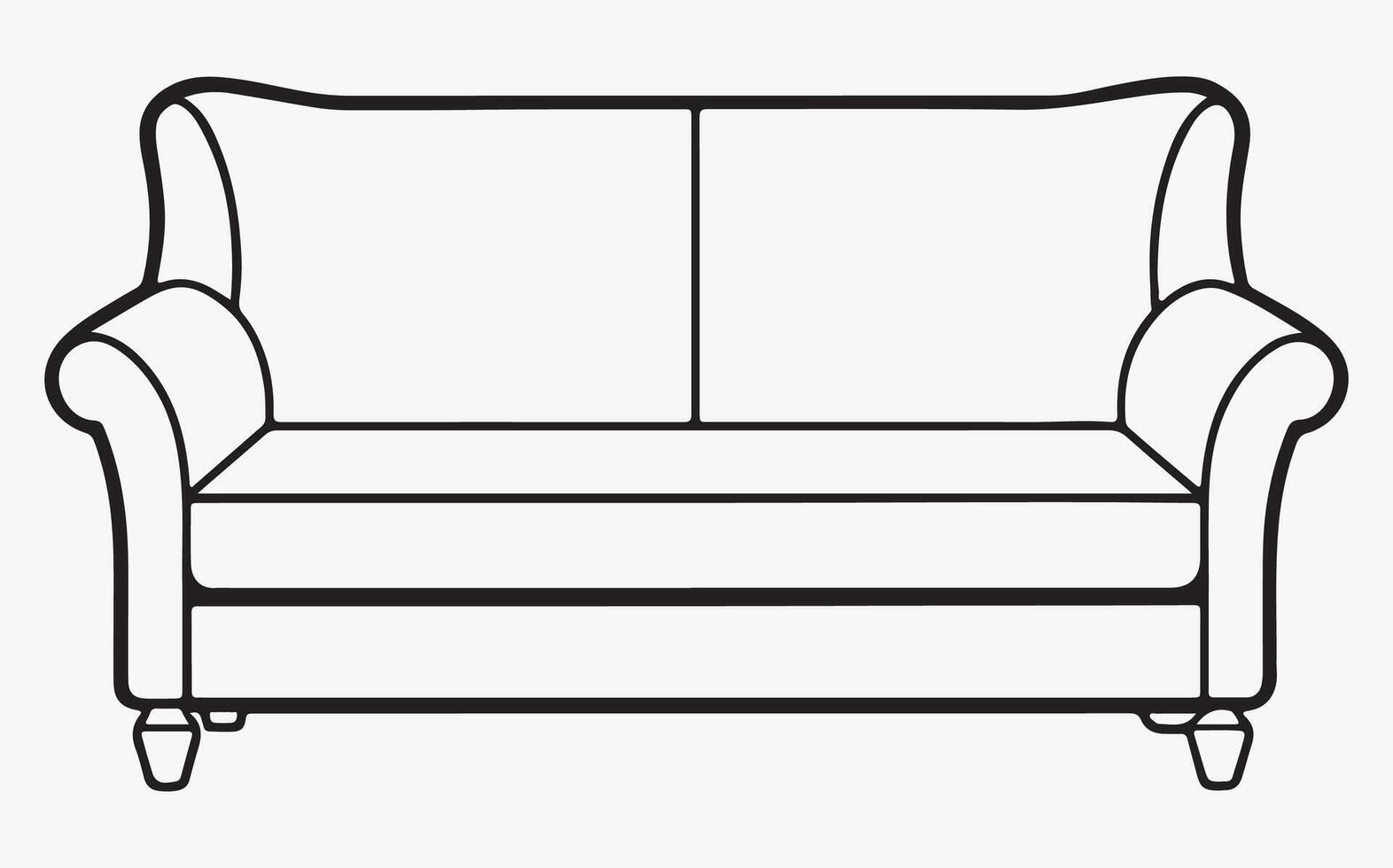 Sofa artwork outline image vector