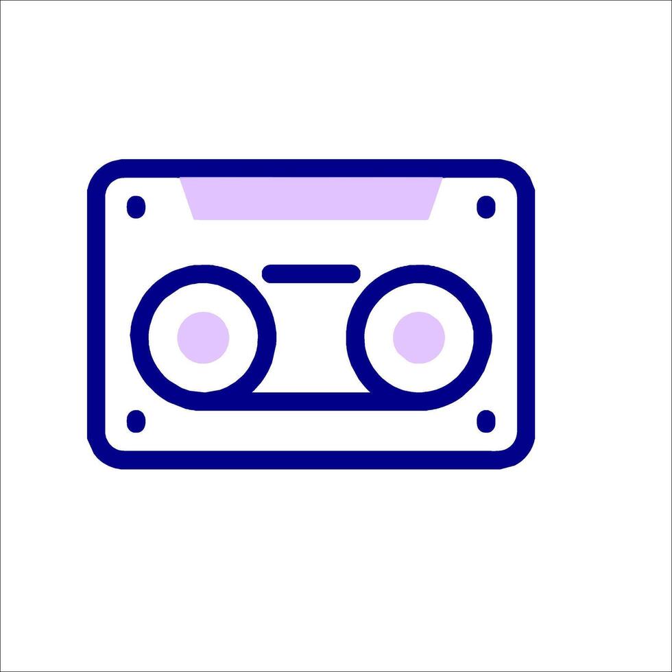 A cassette player icon on a white background vector