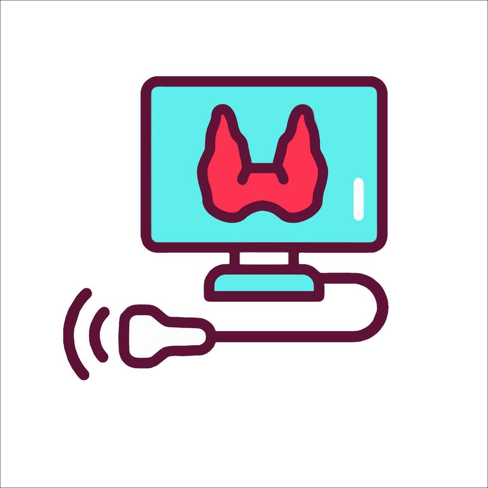 A computer monitor with a heart on it vector
