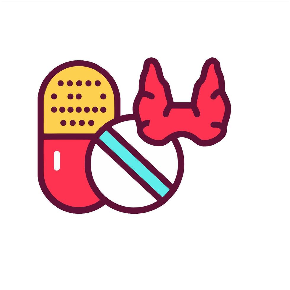 Pills and pills icon with a red and blue pill vector
