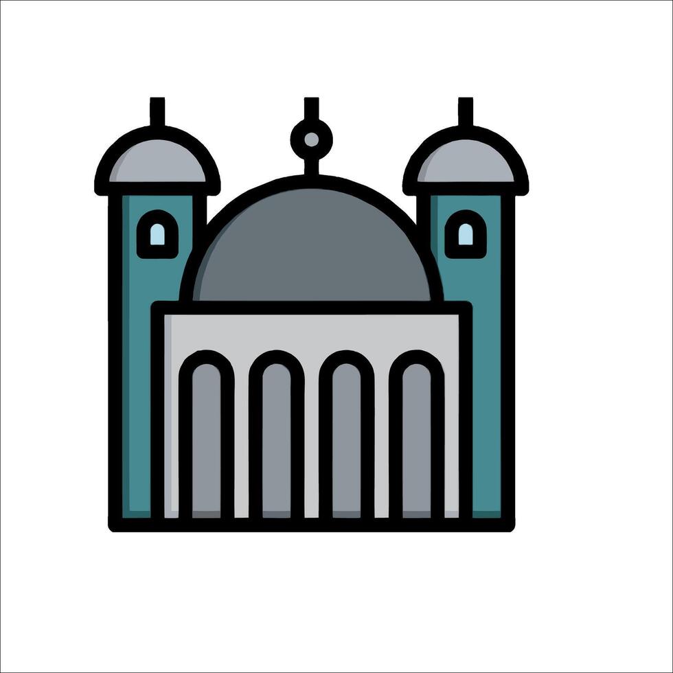 Islamic mosque icon illustration vector