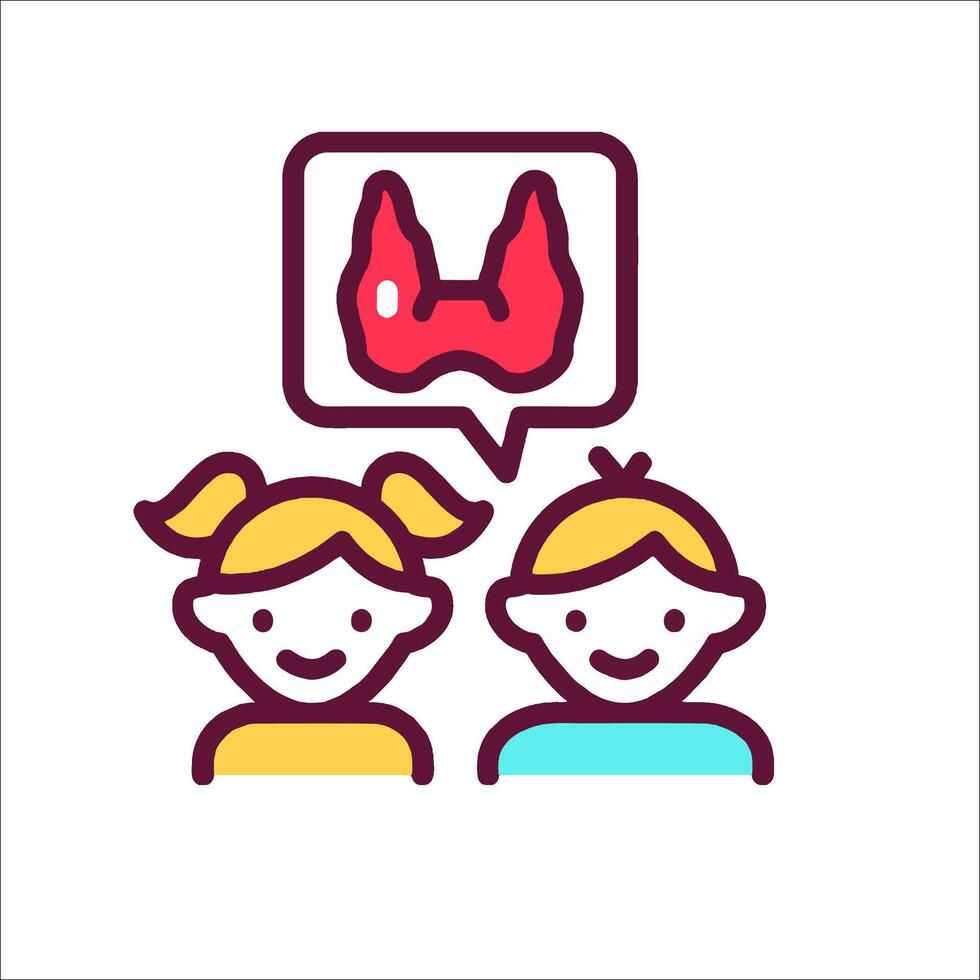 Two children are talking about the liver vector