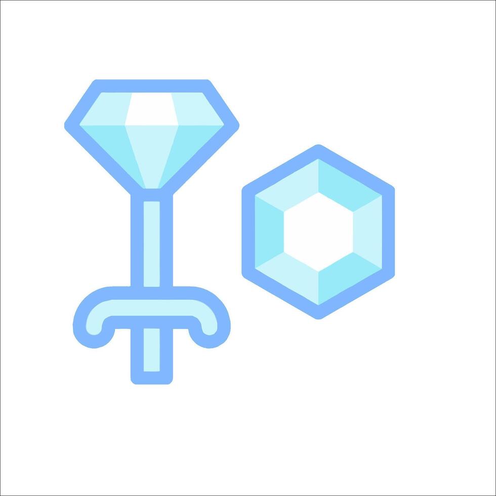 A blue diamond and hexagon icon vector