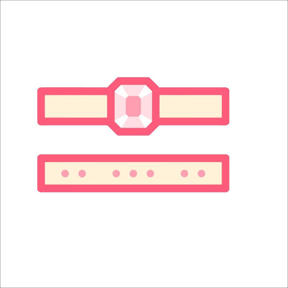 A pink belt with a diamond on it vector