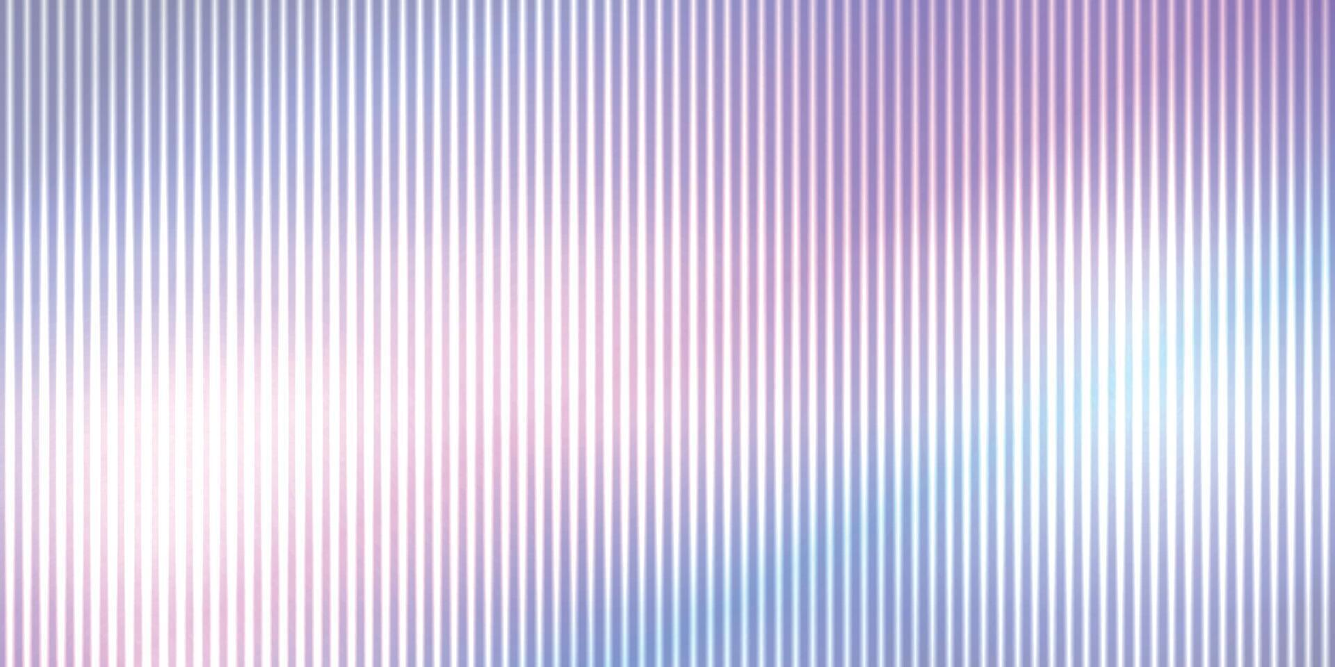Trendy background of ribbed glass effect. Gradient banner with holographic texture. Iridescent plastic texture with striped overlay. illustration vector