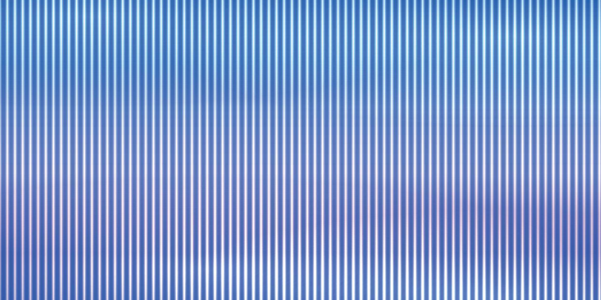 Trendy banner of ribbed glass effect. Iridescent plastic texture with striped overlay. Gradient blue background with holographic texture. illustration vector