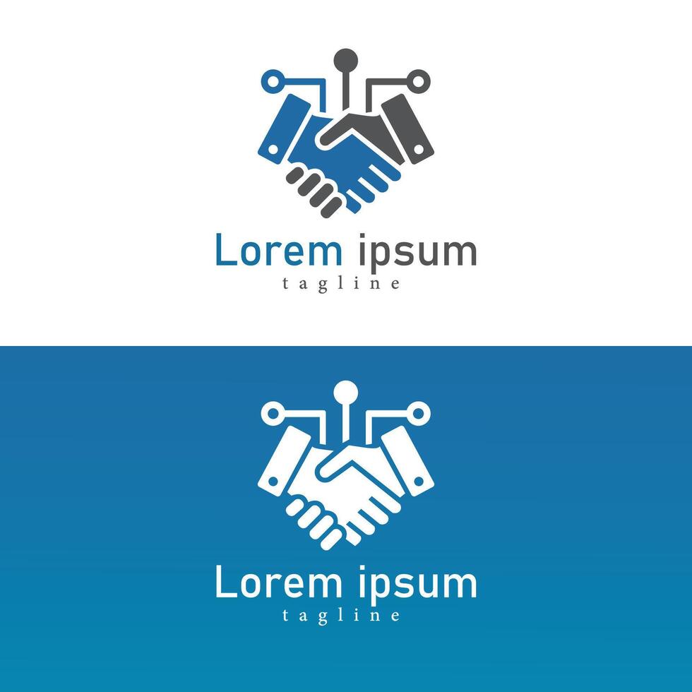 Premium Tech Partnership Logo for Sale Elevate Your Brand vector