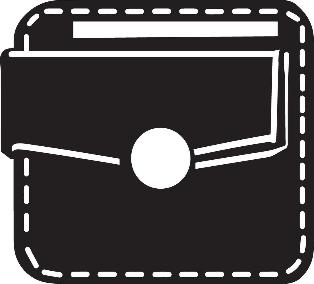 Simple Finance Wallet Icon in Black Silhouette for Business Use vector