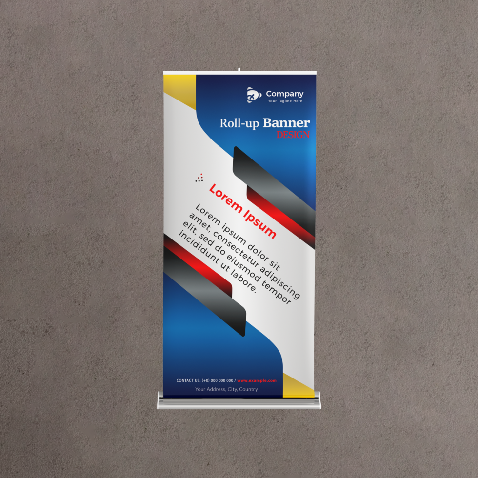 RollUp banner vertical template design for brochure business flyer.. psd