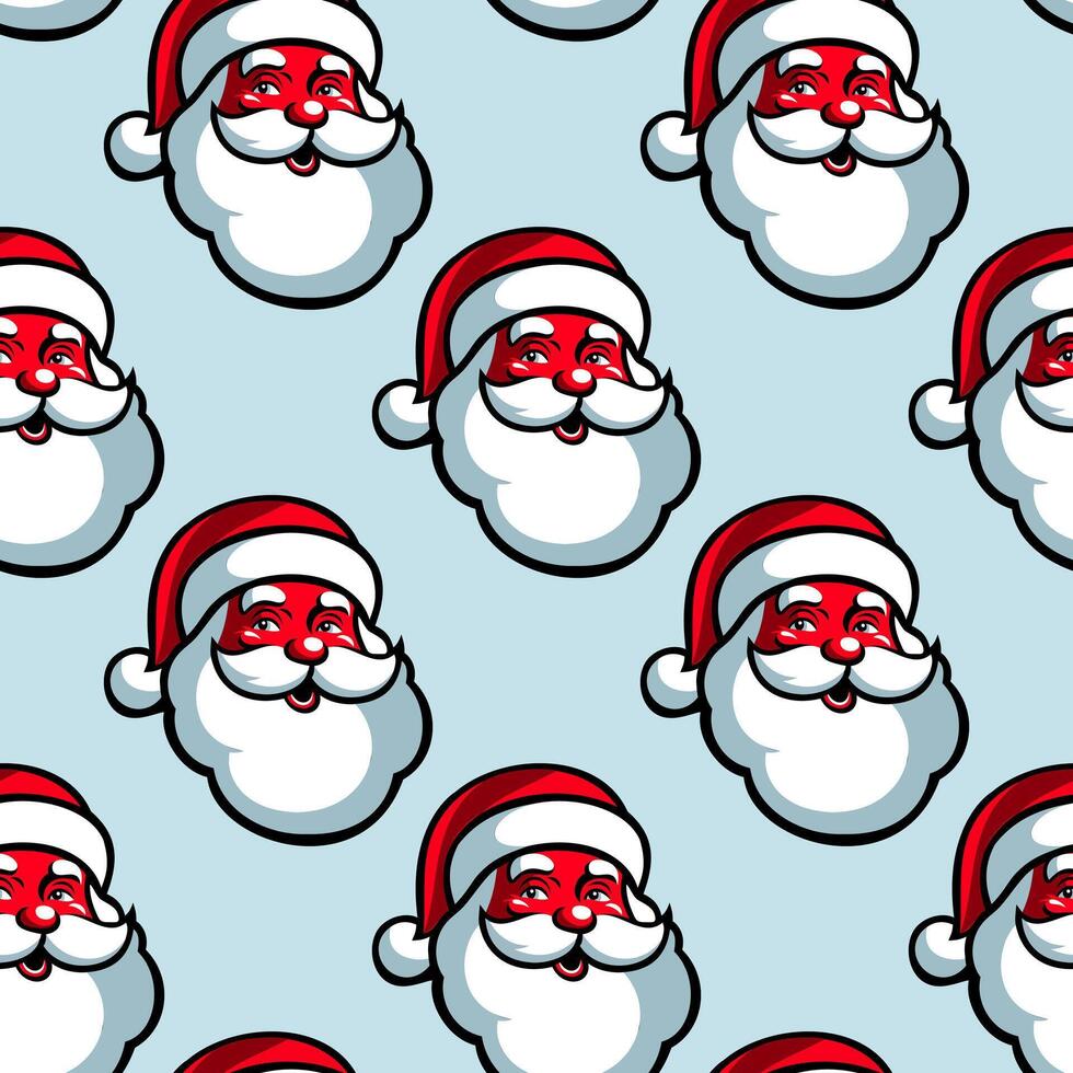 seamless Christmas pattern with Santa Claus vector