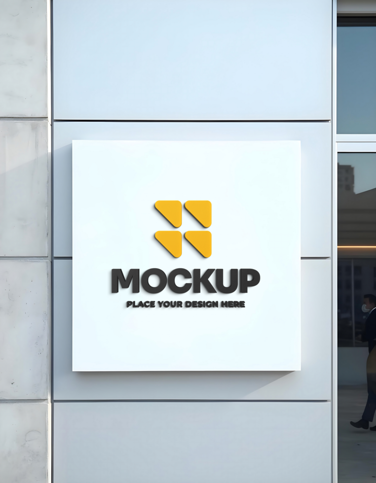Building Facade Logo Mockups psd