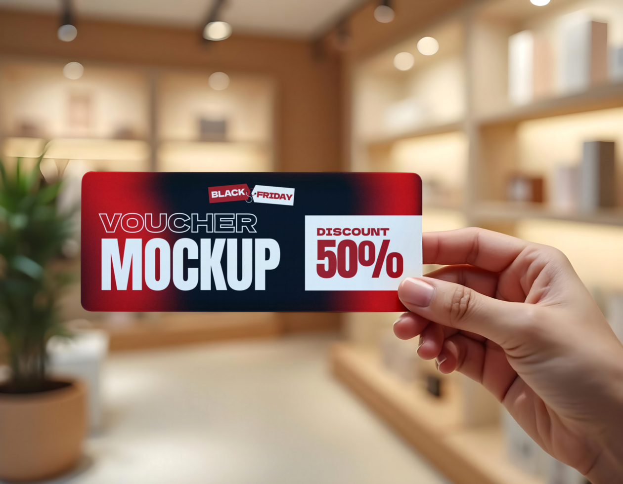 Voucher Black Friday Mockup promotion psd