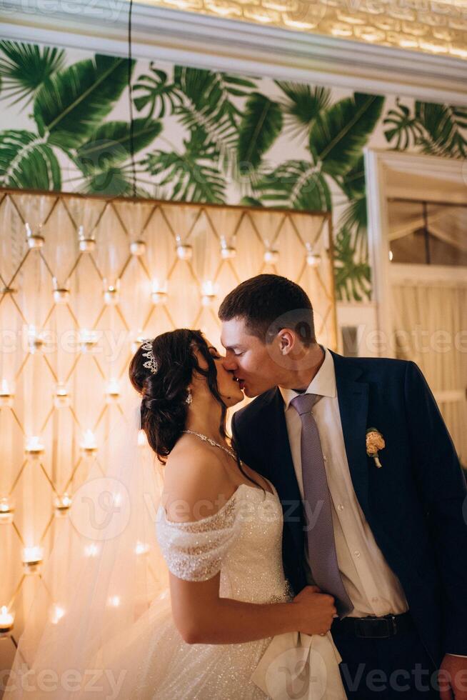 portrait of the newlyweds at the presidium photo