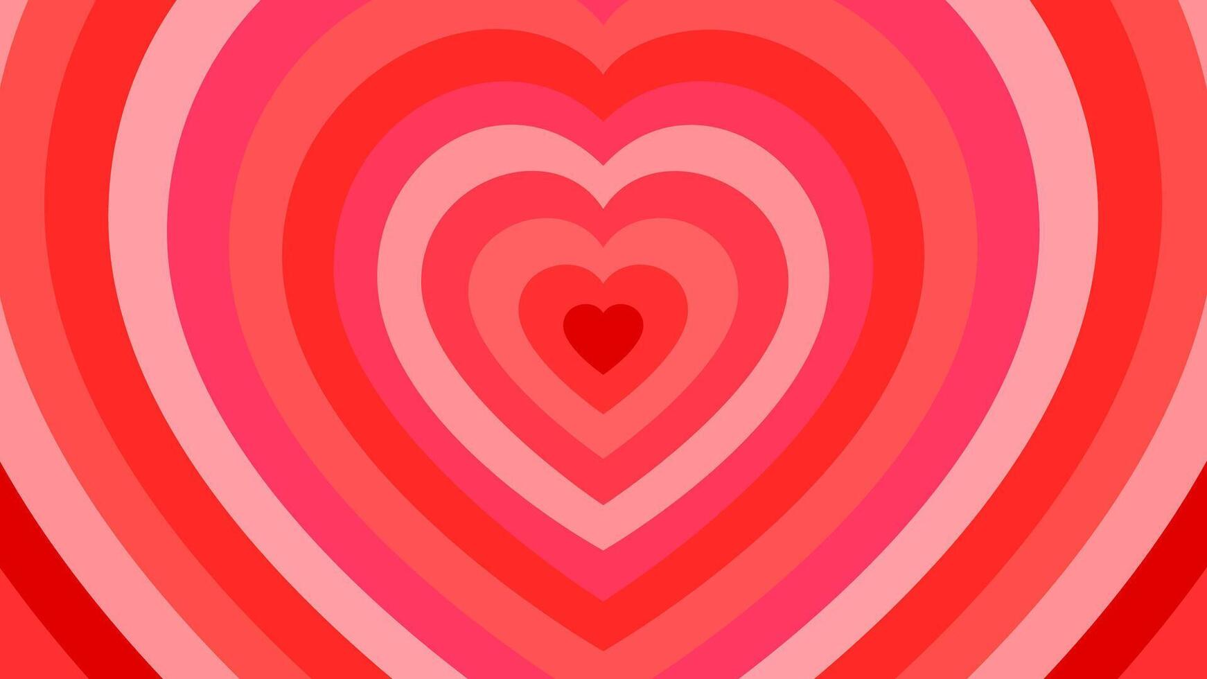 Romantic heart tunnel background, frame vector