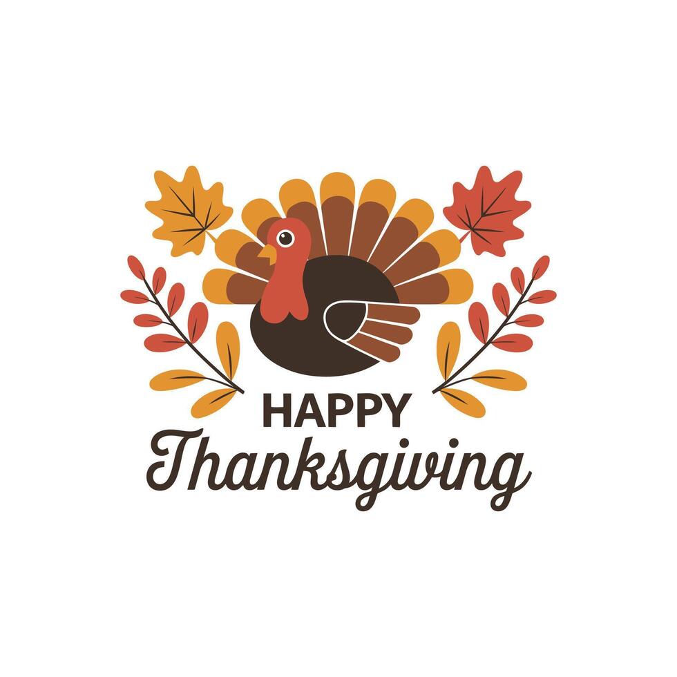 Thanksgiving turkey illustration vector