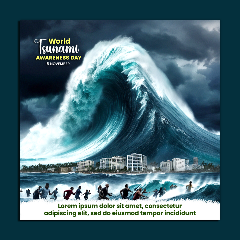 World Tsunami Awareness Day Educating the World on Tsunami Preparedness and Response psd