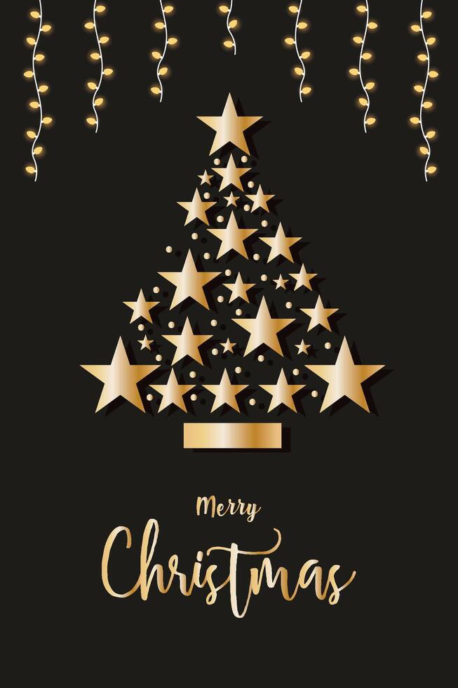 Colored Merry christmas and happy new year poster vector