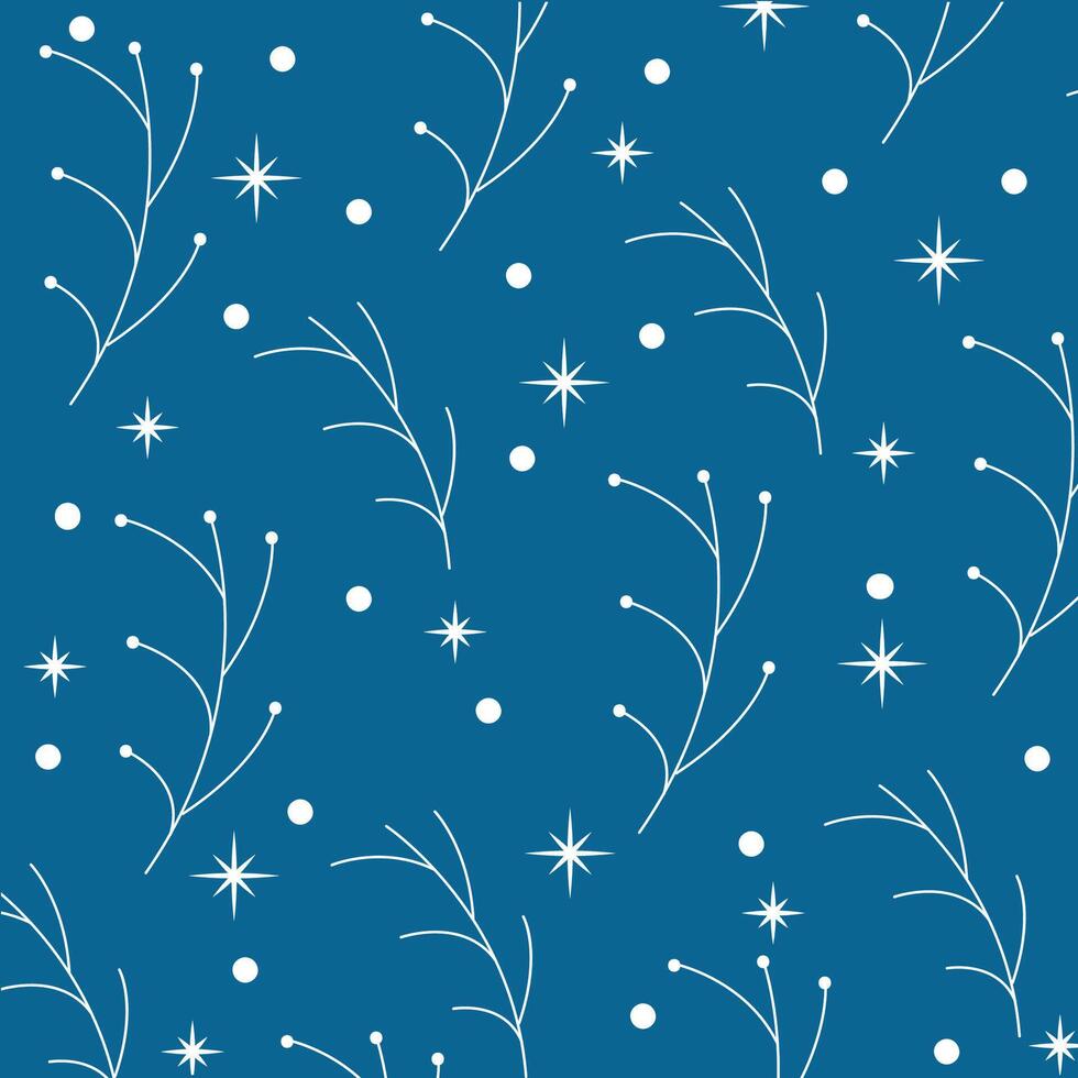 Winter tree branch icon Pattern background vector