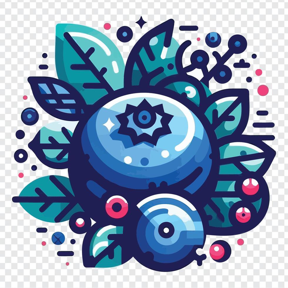 Blueberry fruit illustration, blueberry fruit, blueberry fruit illustration, blueberry fruit illustration vector