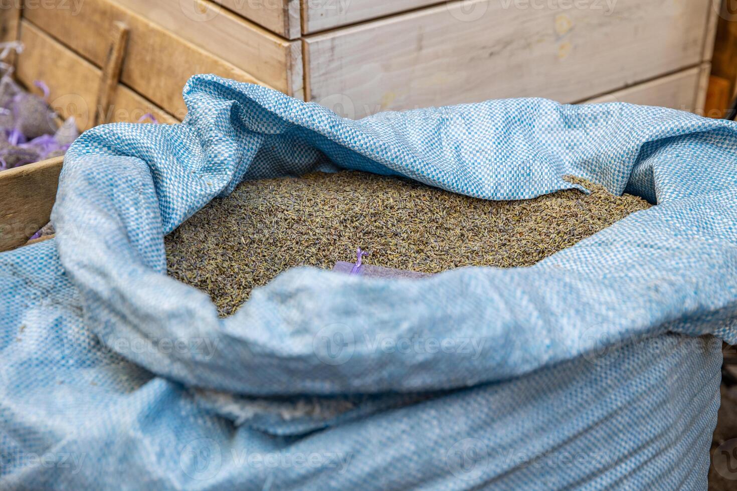 A bag of dirt sitting on a table photo