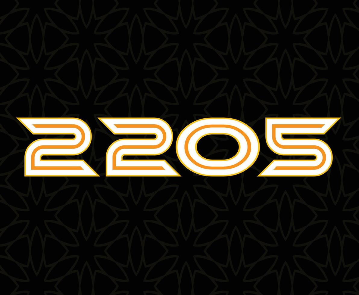 2025 Happy New Year Abstract Number Design Symbol Illustration vector