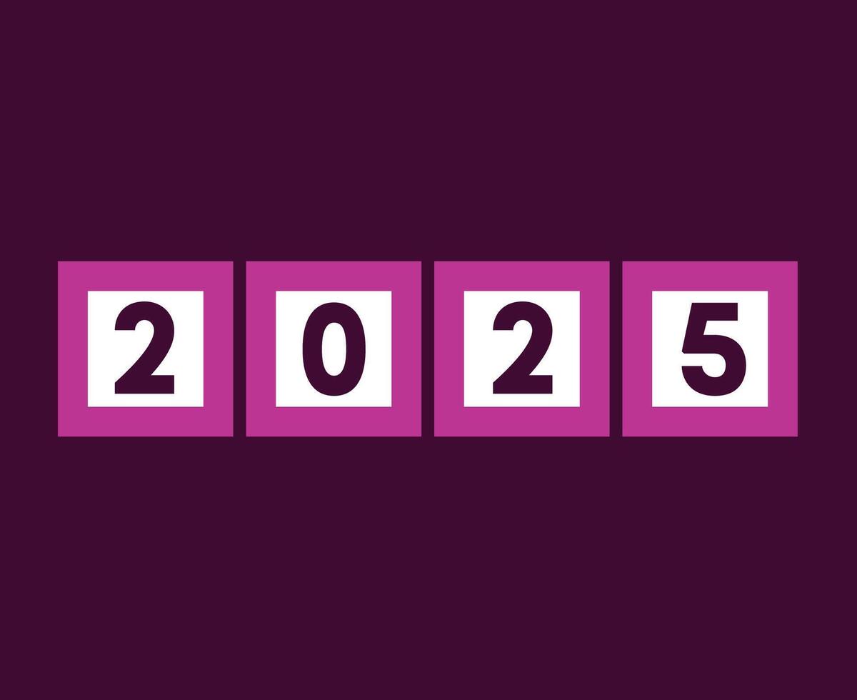 2025 Happy New Year Purple Design Elegant Abstract Illustration vector