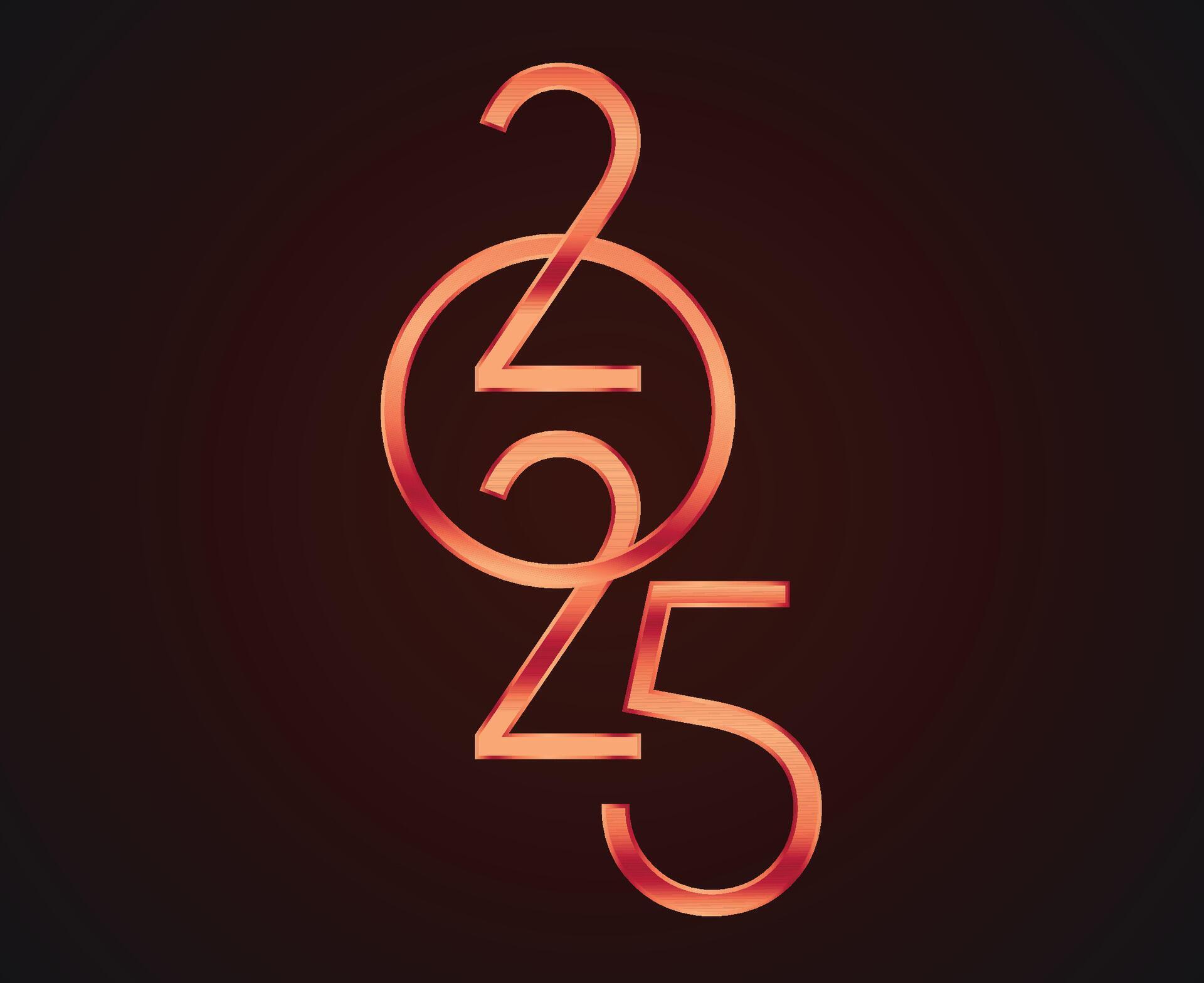 Happy New Year 2025 Abstract Realistic Number Design Symbol Illustration 51682767 Vector Art at