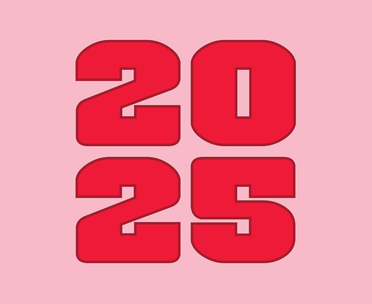 2025 Happy New Year Pink Design Elegant Abstract Illustration vector