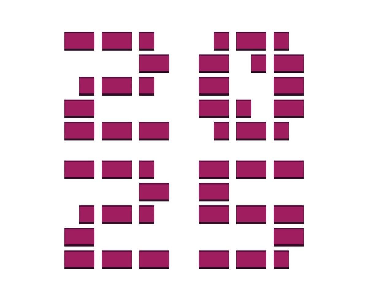 2025 Happy New Year Design Purple Abstract Symbol Illustration vector