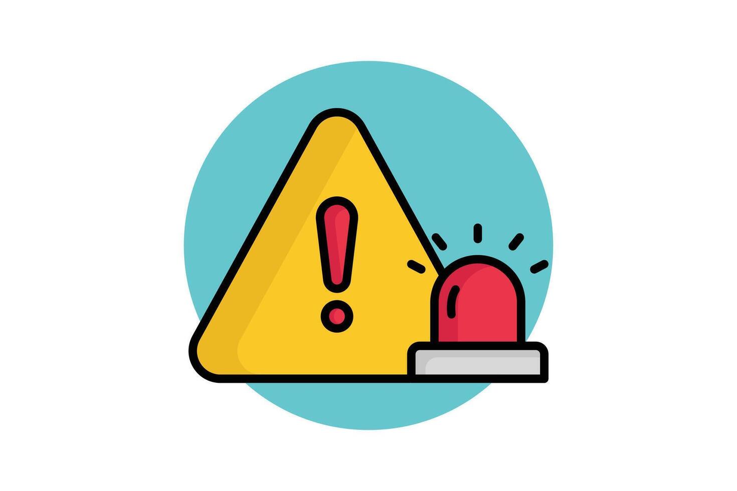 Emergency icon. colored outline icon style. icon related to warning. warning elements illustration vector