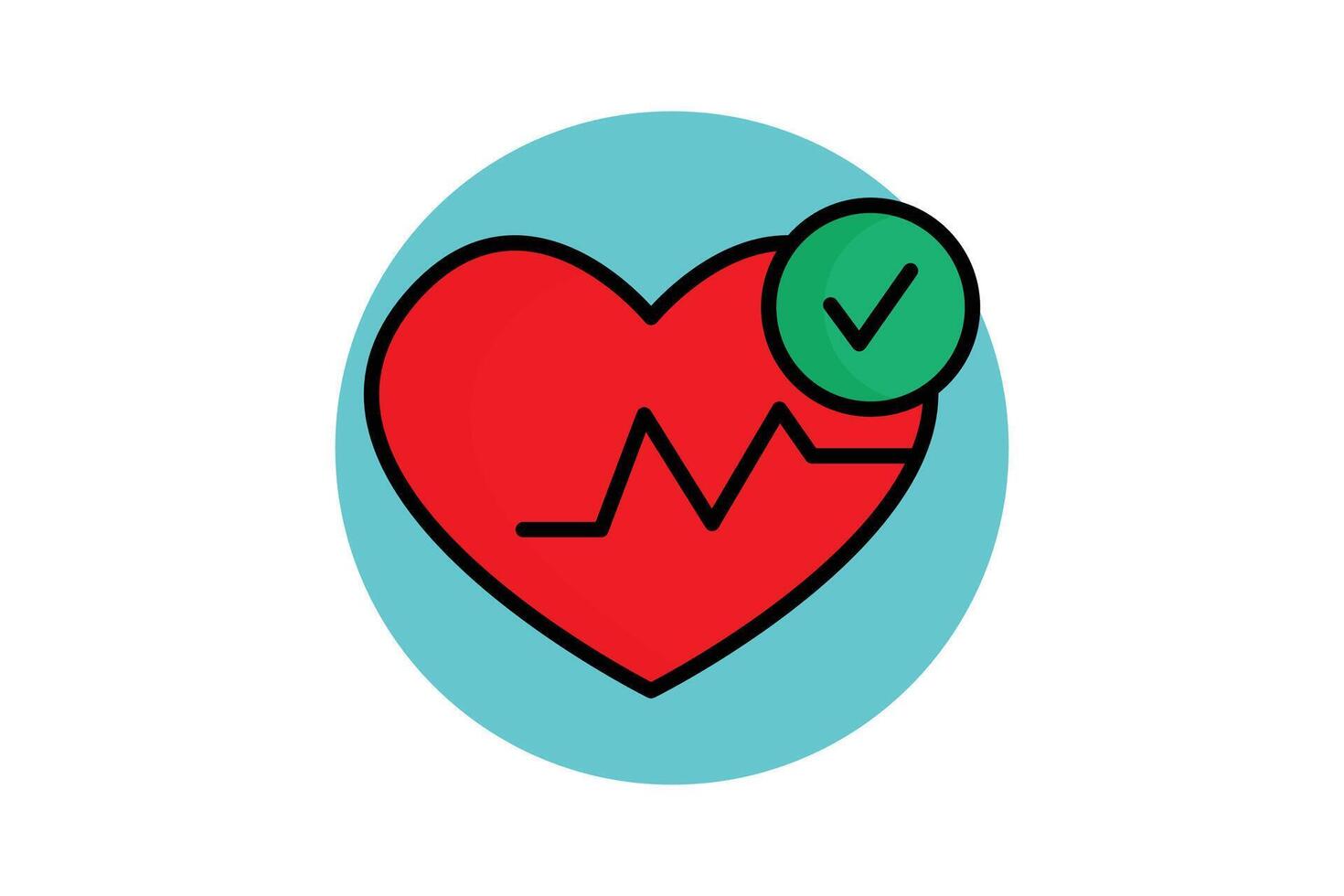 Heartbeat icon. colored outline icon style. icon related to medical. health elements illustration vector