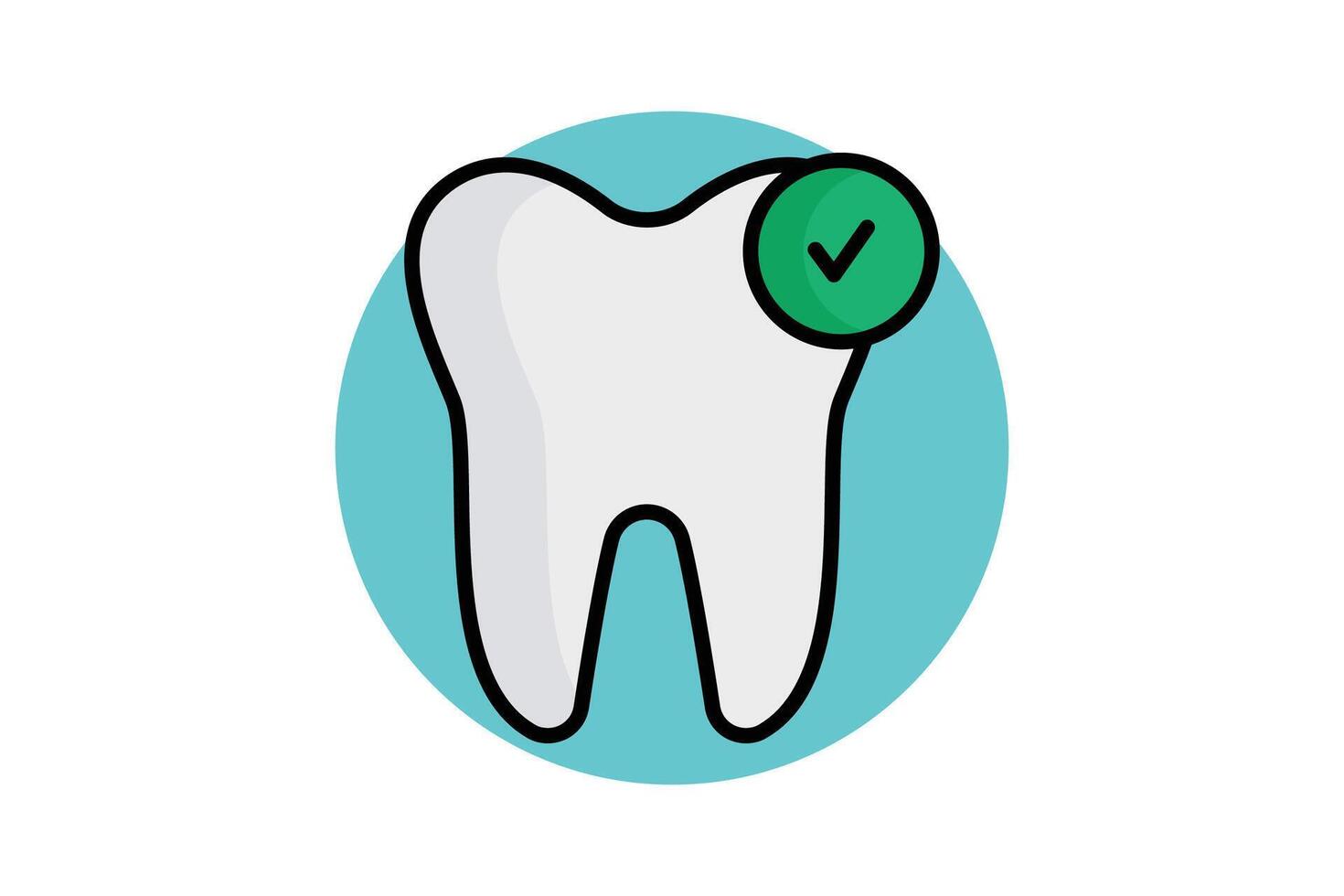 Dental icon. colored outline icon style. icon related to medical. health elements illustration vector