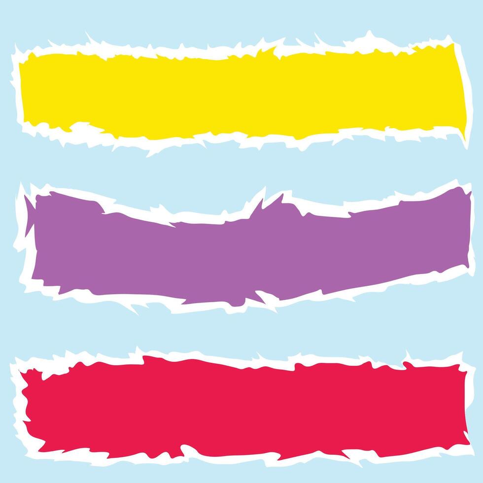 Colorful torn paper can be used for text backgrounds and other design needs. vector