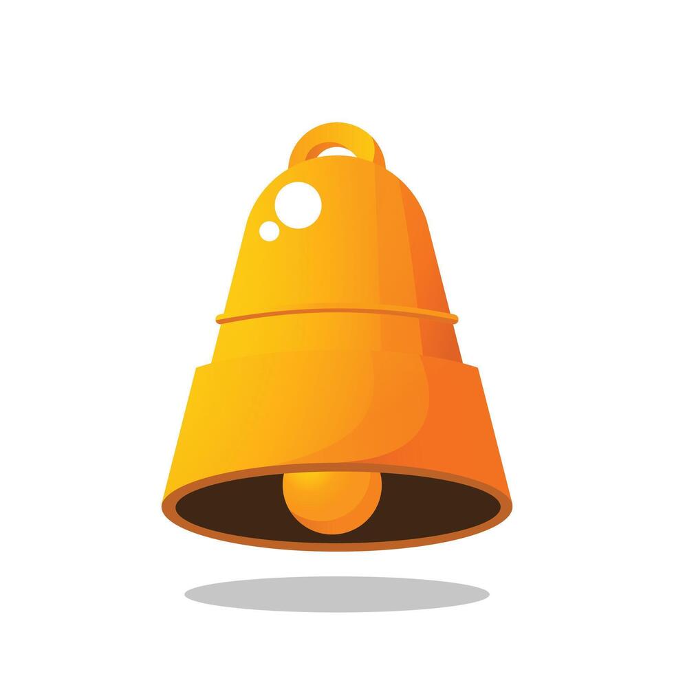 Bell illustration in flat art style perfect for design element business and Christmas decoration template asset vector