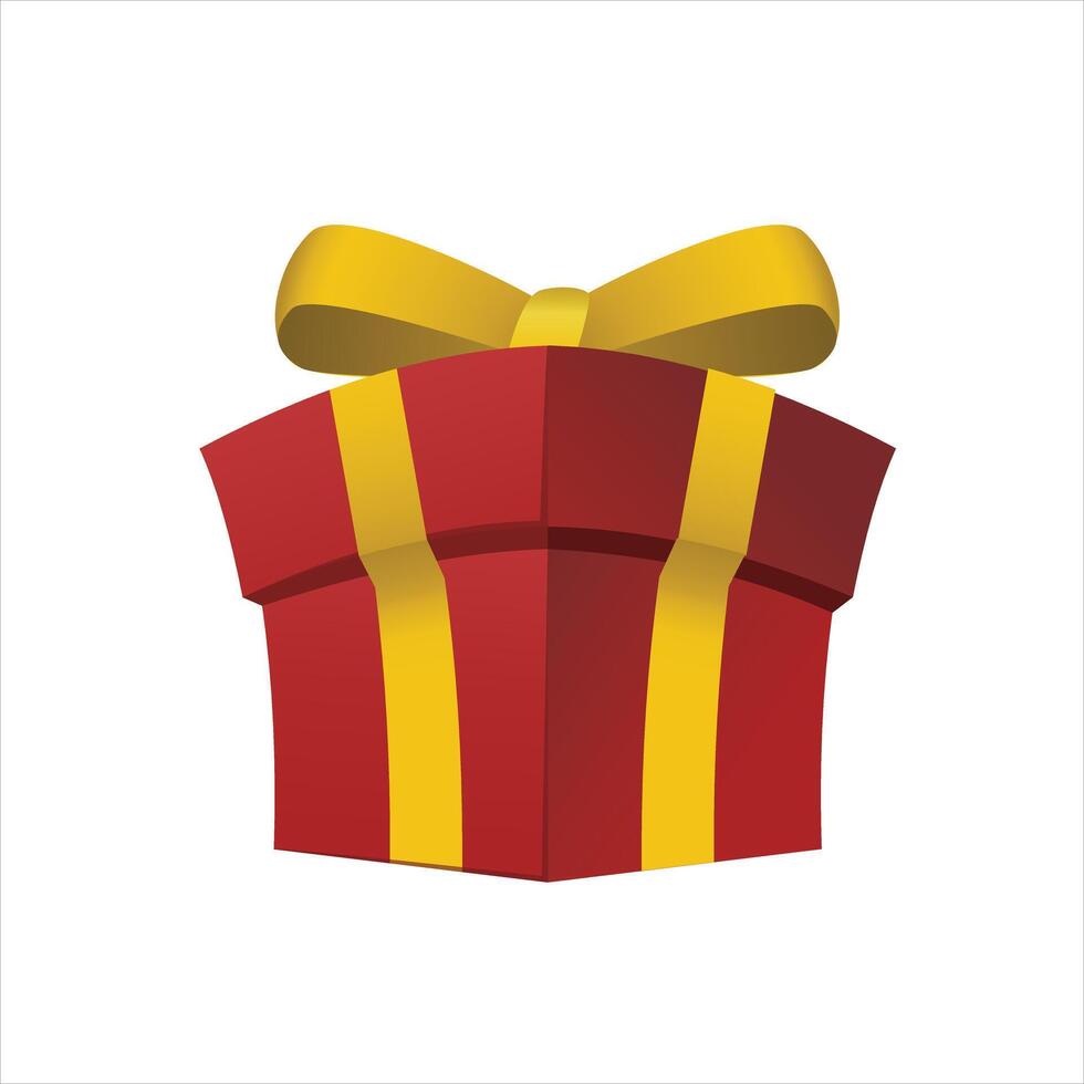 Gift box prize illustration in flat art style perfect for design element business and Christmas decoration template free asset vector