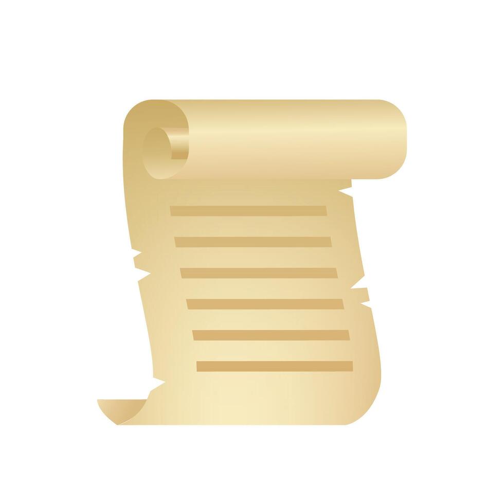 Old Paper parchment sheet free illustration in flat art style perfect for design element template asset vector