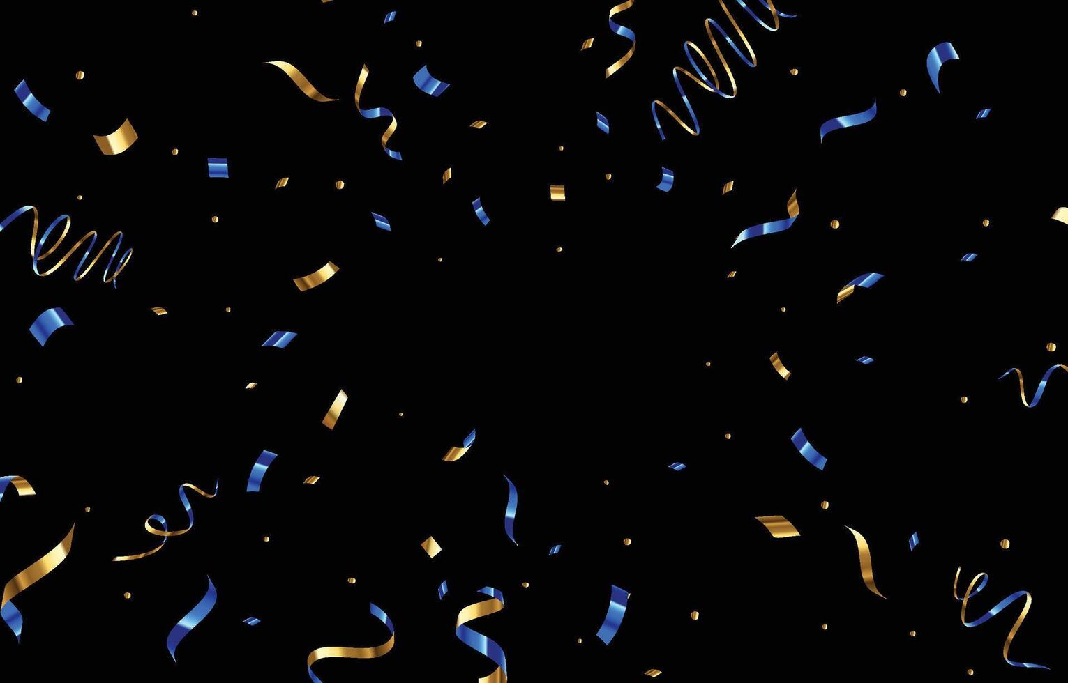 Gradient black background with confetti vector