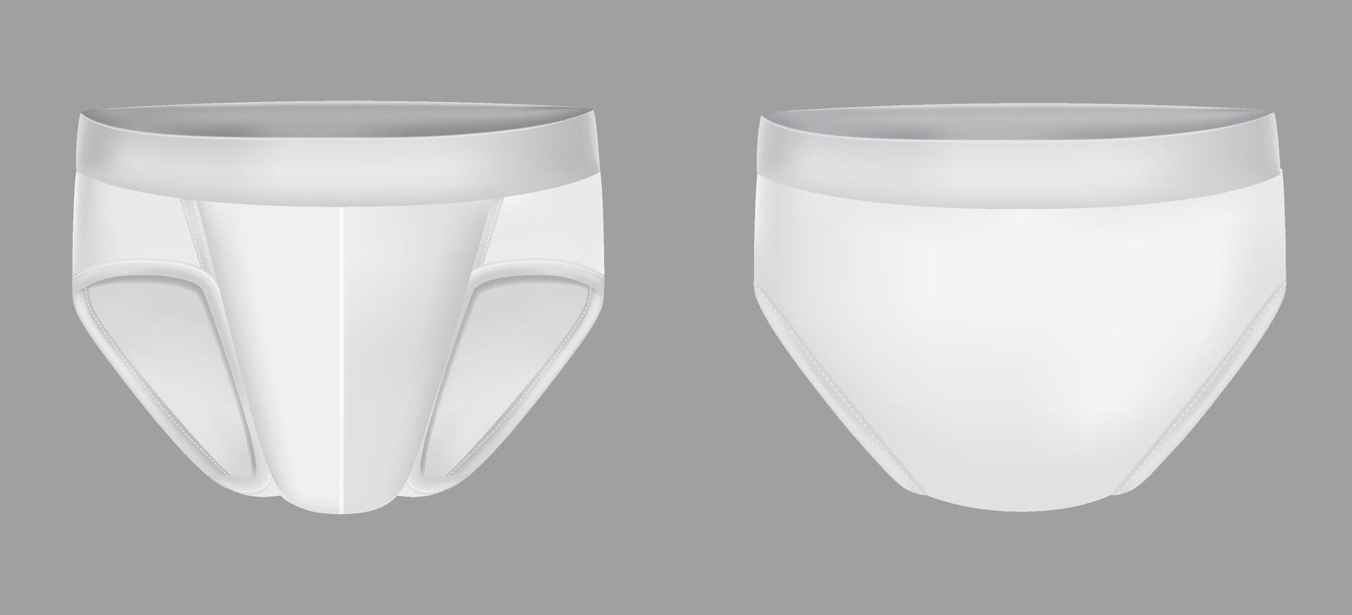 white under wear mockup design template vector
