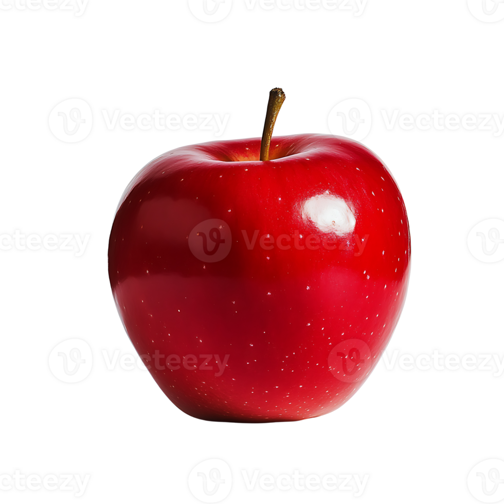 red apple on transparent background png