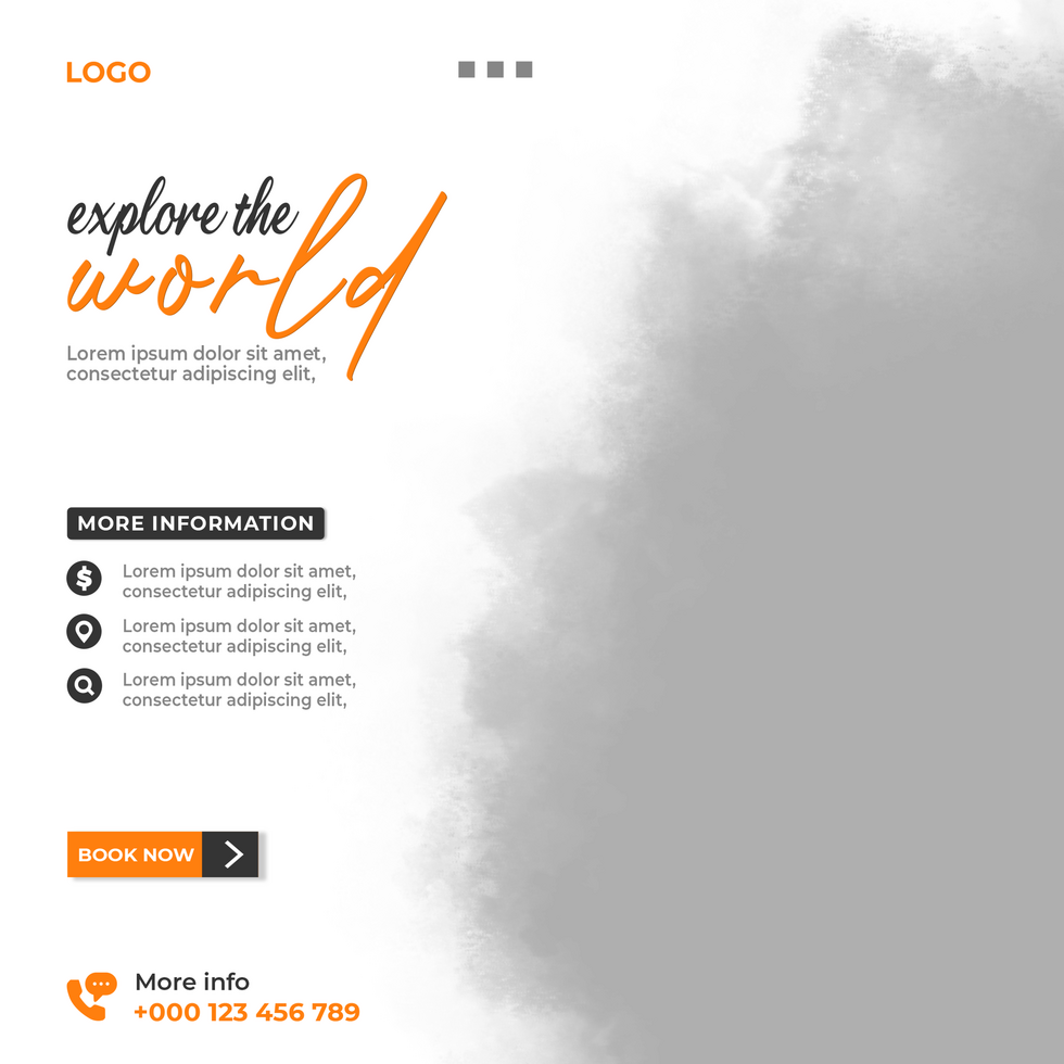 Travel and tour social media banner template psd