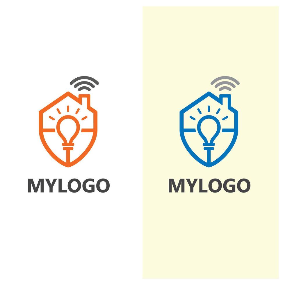 Bulb Home logo vector