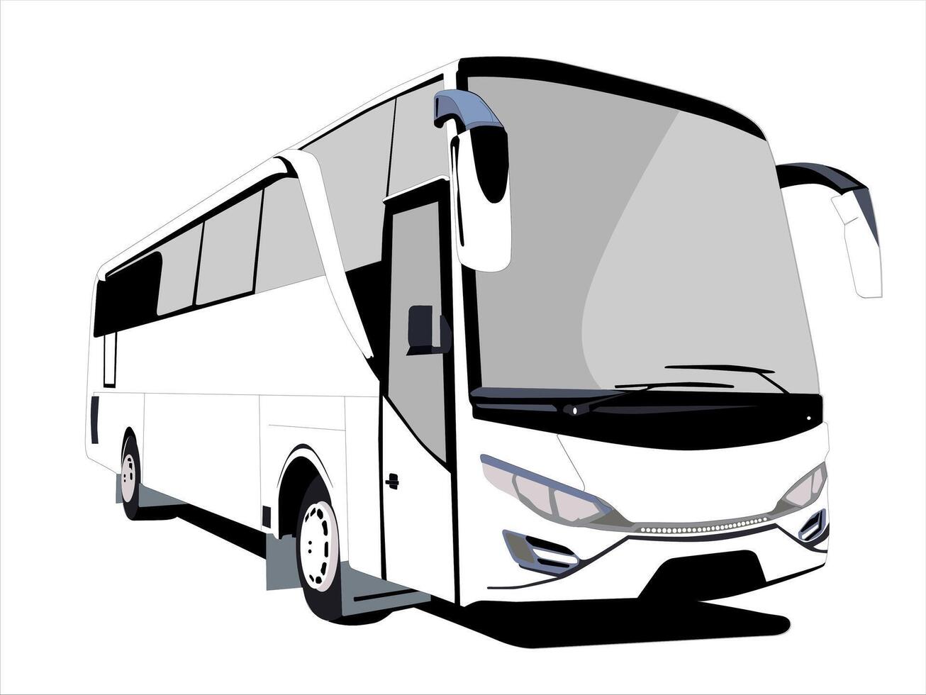 front view of the bus silhouette vector