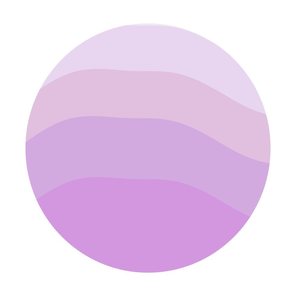 Cute and aesthetic pastel colored light purple gradient circles. Can be used as stickers or decorations. calm colors and feminine afternoon nuances vector