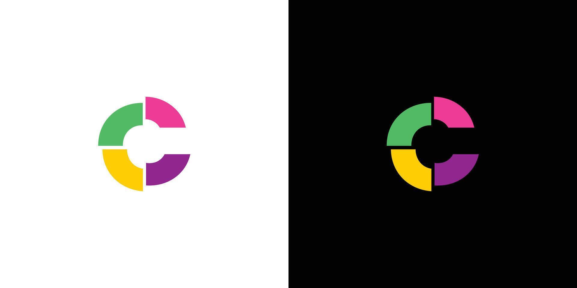 Modern and unique C logo design 3 vector