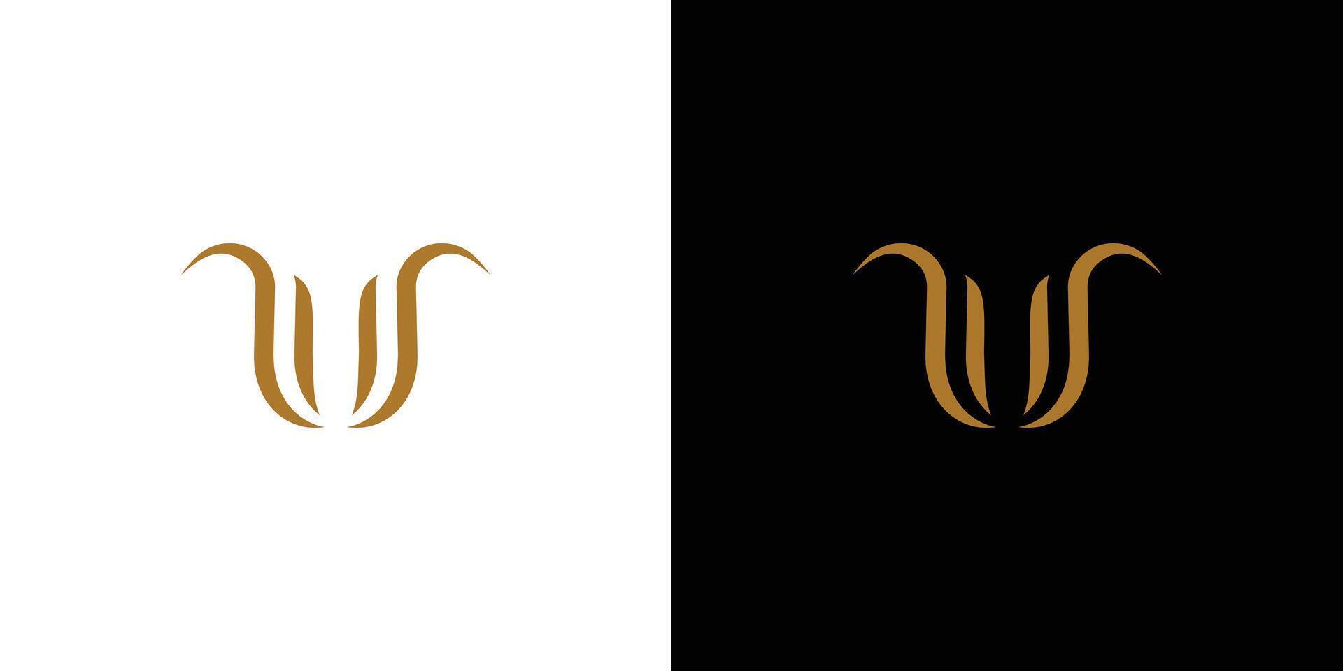 Luxury and unique U logo design vector