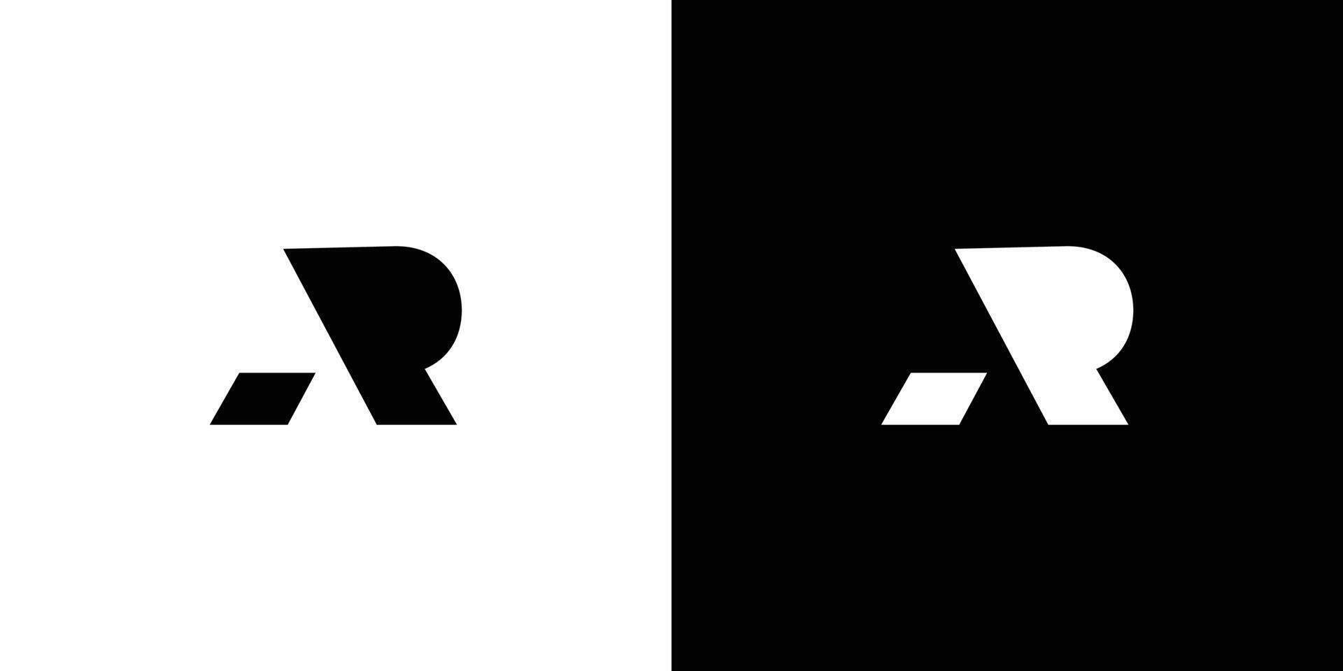 Modern and unique AR logo design vector