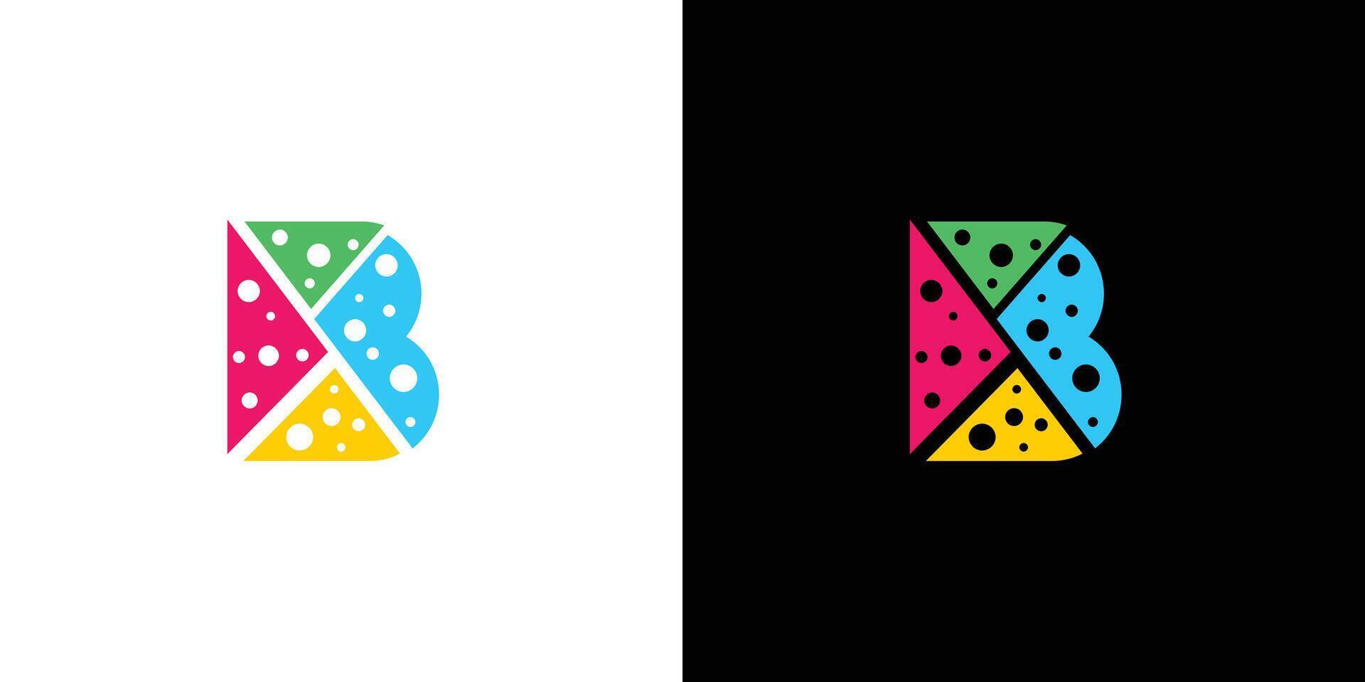 B pizza logo design Unique and attractive vector