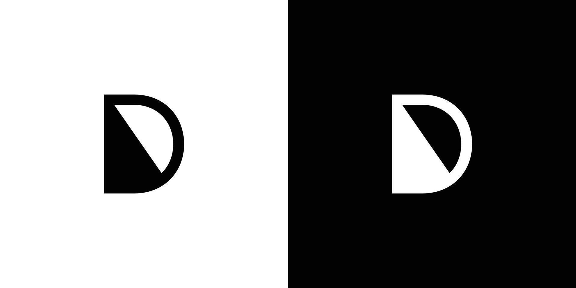Simple and unique D logo design vector